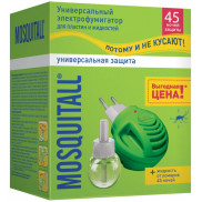 MOSQUITALL  Фумигатор + жидкость 45 ночей от комаров   *6