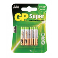 Батарейка GP Super LR03 AAA Shrink 4 Alkaline 1.5V (4/96/192/384) R