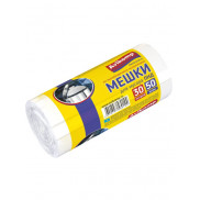 Пакеты д/мусора 30л /Авикомп/ 50шт в рулоне.белые