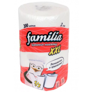 Полотенца бумаж.Familia XXL белые 1рул. 2-х.сл.*18