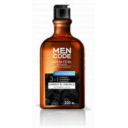 MEN CODE Крем-гель д/душа DEEP CLEANING с экстрактами угля и минералов флакон/флиптоп 300мл