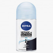 Нивея дезодорант шарик "Чёрное и белое Невидимый Clear" 50мл роз***12