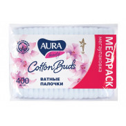 АУРА ватные палочки cotton  пакет 400шт