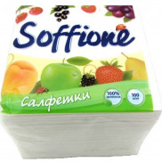 Салфетки столовые SOFFIONE 100 шт 2 слоя