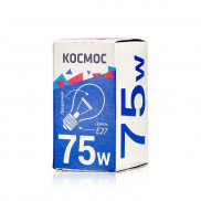 Космос A55/A50 E27 75W ЛОН прозрачная