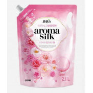 LION Кондиционер для белья с ароматом розы «АROMA SILK», мягкая упаковка, 2100 мл NEW
