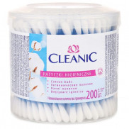 CLEANIC Ватные палочки стакан круглый 200шт КК/36
