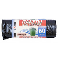ЭКСТРА ЛЮКС Мусорные пакеты суперпрочные 60л 10шт