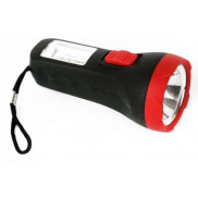 Ultraflash фонарь ручной LED16014 (1xR6 не в/к) 1+4св/д (75lm), черный+красн/пластик, 2 реж. до 50м