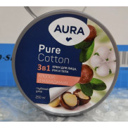 АУРА Крем для лица, рук и тела ХЛОПОК И МАКАДАМИЯ 3в1 250мл