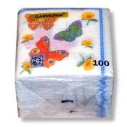 Гармония  Салфетки 100 шт  ПОДСОЛНУХ    *40