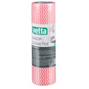 VETTA Набор салфеток из вискозы 30 шт в рулоне, 21х30см, 35г/кв.м., 3 цвета