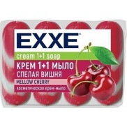 EXXE Туалет. крем-мыло 1+1   4x75гр. Спелая вишня (КРАСНОЕ)   *12