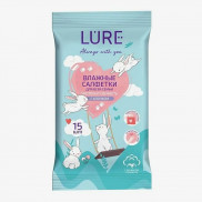LURE Влажные салфетки для всей семьи pocket-pack 15шт 17047/54485