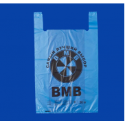 Пакет майка БМВ  люкс голубой 44*74 50шт/уп