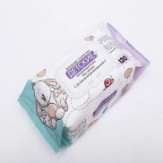 FRESHLAND 120 шт Салфетки влажные детские, без запаха, с клапаном, Зайчонок