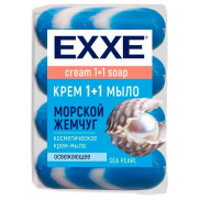 EXXE Туалет. крем-мыло 1+1   4x75гр. Морской жемчуг  (СИНЕЕ)   *12
