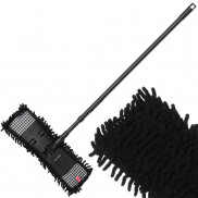 Швабра насадка плоская микрофибра 13*42см,ручка 130см,тел,карм,Классик Пепита,081840/YORK