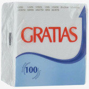 Салфетки GRATIAS 1сл 24см 100шт  эконом белые *30 / 330 / 1200