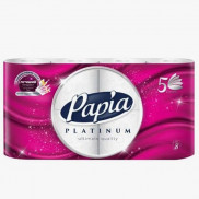 Т/б  PAPIA PLATINUM   5-и сл.    Белая   8 рулонов         *7*252