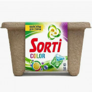 Капля Sorti  Капсулы Для Стирки Колор 10шт (картон)   *4 *360