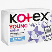 КОТЕКС прокладки ЯНГ Ночные для девочек 6шт*24