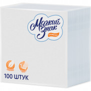 Мягкий Знак Салфетки столовые 100 шт 1 слой 24*24смн