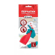 Перчатки хозяйственные латекс 49гр пара,34см,без напыл,рельеф,разм M,БИКОЛОР/Komfi(аналог 757161)