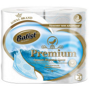 Бумага туалетная  BATIST 3-сл. 4шт. Морской бриз*12/12