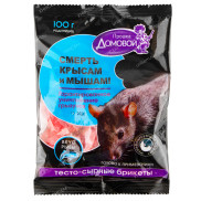 ДОМОВОЙ Тестосырный брикет Со вкусом рыбы, пакет  100г *10/40