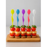 Шпажки д/канапе "Тюльпаны", н-р 20шт/уп,цена за уп,82мм(кратность 10шт!!!),пластик МГ76-72 Мультидом