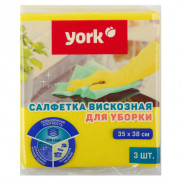 Салфетки вискозные 35*38см универсальные,повыш.плотности,3 шт/уп,020200/ YORK