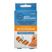 Лейкопластырь "Доктор Мозолькин" мозольный, на ткан.осн, 7х2см,6шт