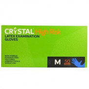 Перчатки Универсальные  25пар синие CRYSTAL размер М