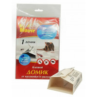 От грызунов (мышей) и насекомых ловушка клеевая ДОМИК 1шт. (13*20см) Mr.Mouse, M-100